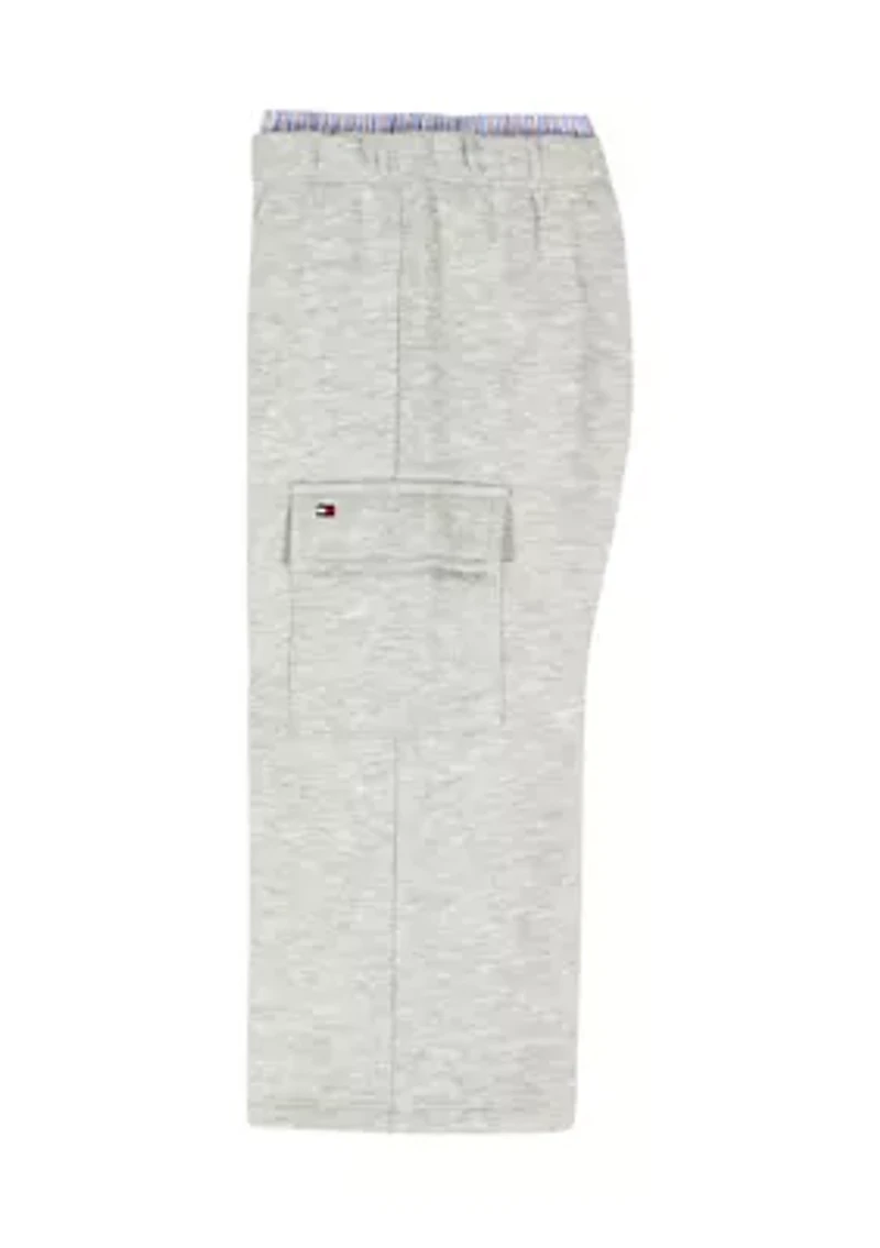 Girls 4-6x Fleece Cargo Pants and Sweatshirt Set