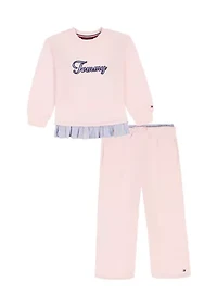 Girls 4-6x Ruffle Fleece Set