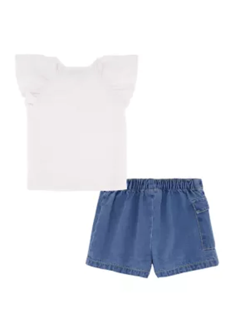 Girls 4-6x Logo Graphic T-Shirt with Skort Set