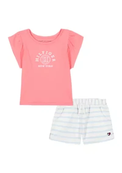 Girls 4-6x Logo Graphic T-Shirt and Shorts Set