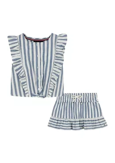 Girls 4-6x Striped Skirt Set