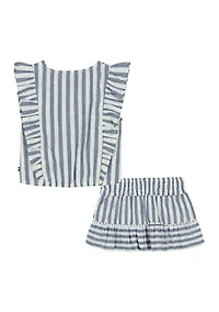 Girls 4-6x Striped Skirt Set