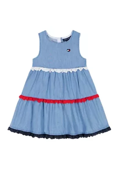 Girls 4-6 Chambray Dress