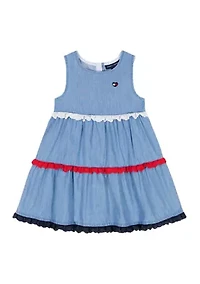 Girls 4-6 Chambray Dress