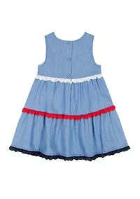 Girls 4-6 Chambray Dress