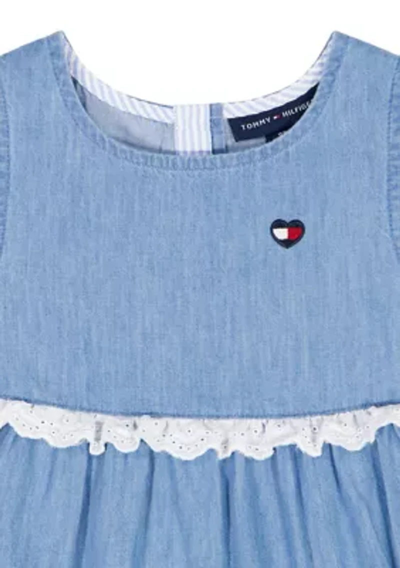 Girls 4-6 Chambray Dress