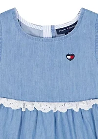 Girls 4-6 Chambray Dress