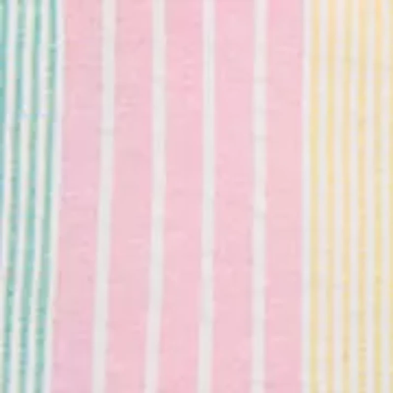 Girls 4-6  Striped Peplum Top and Pink Leggings Set