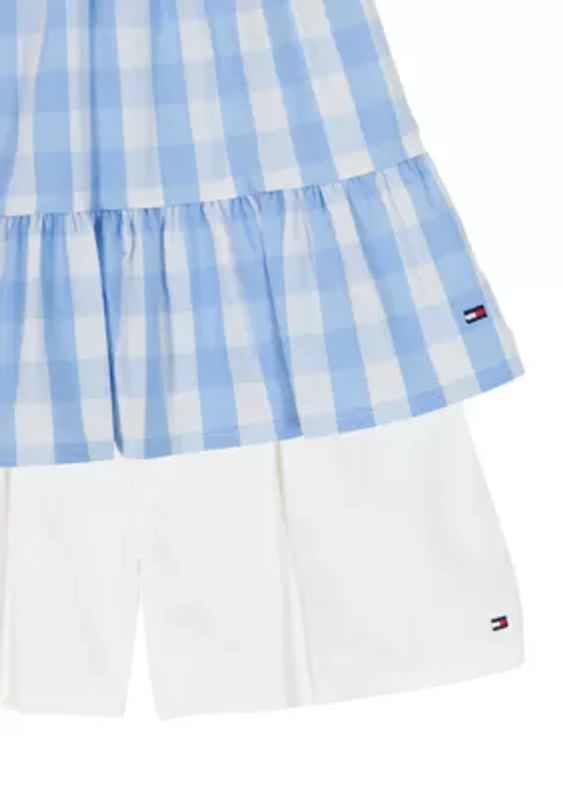 Girls 4-6 Gingham Top and Shorts Set