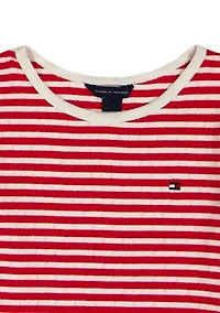 Girls 7-16 Striped Shirt and Star Skort Set