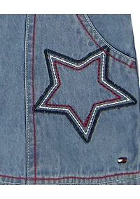 Girls 7-16 Striped Shirt and Star Skort Set