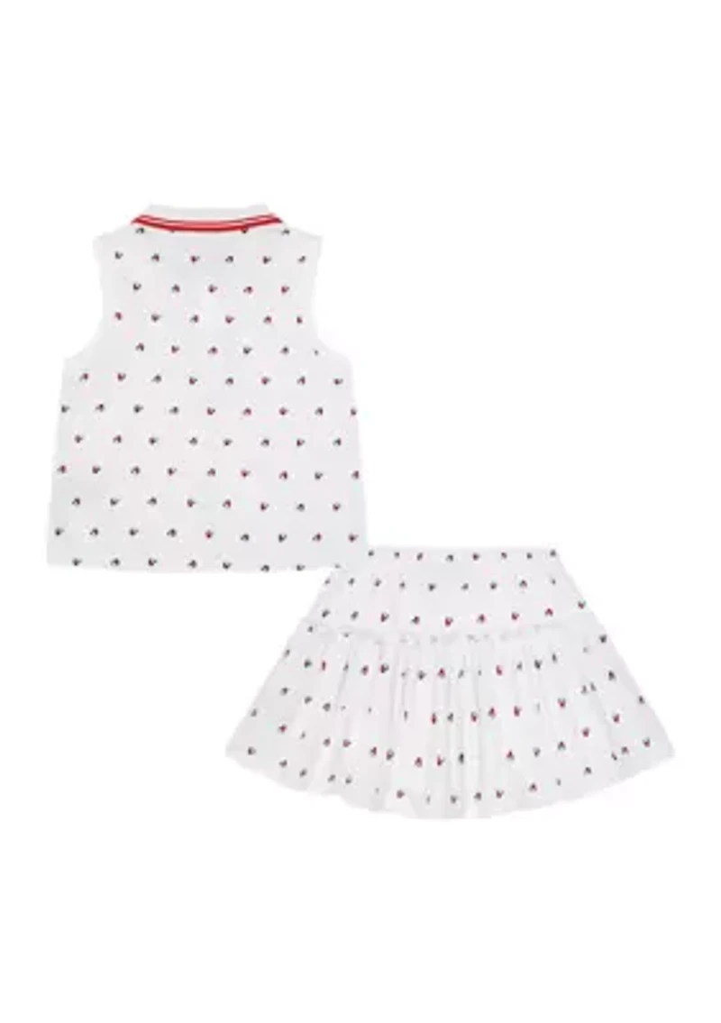 Girls 4-6x Flag Top and Skort Set