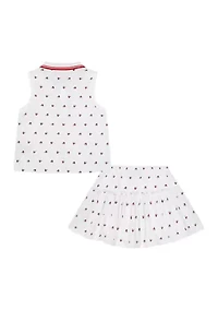 Girls 4-6x Flag Top and Skort Set