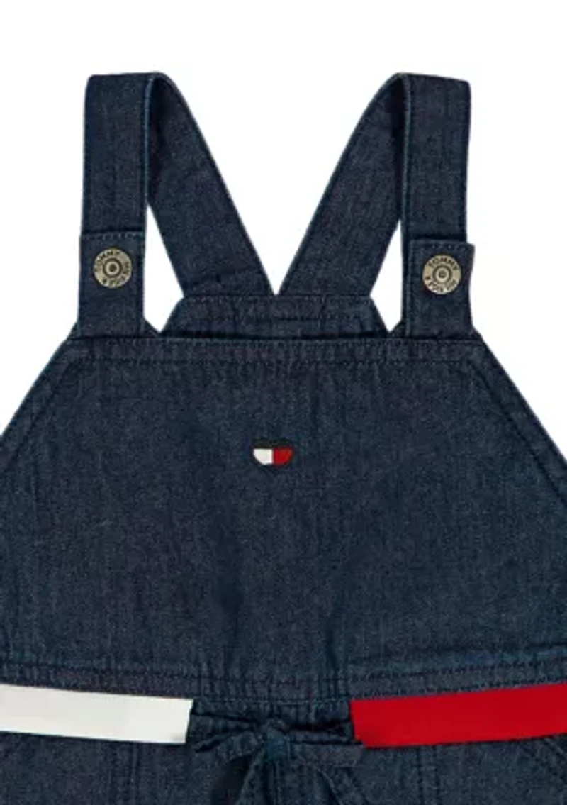 Girls 4-6x Shirt and Denim Skirtall Set