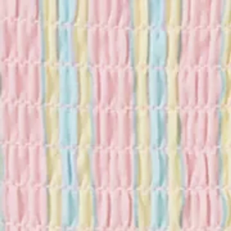 Girls 4-6 Striped Flutter Sleeve Smocked Dress