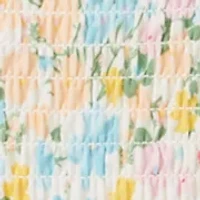 Girls 4-6 Floral Flutter Sleeve Smocked Dress