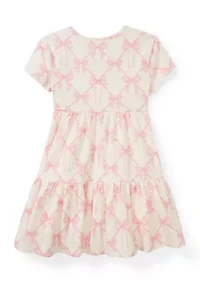 Girls 4-6 Printed Bow Tiered Dress