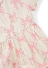 Girls 4-6 Printed Bow Tiered Dress