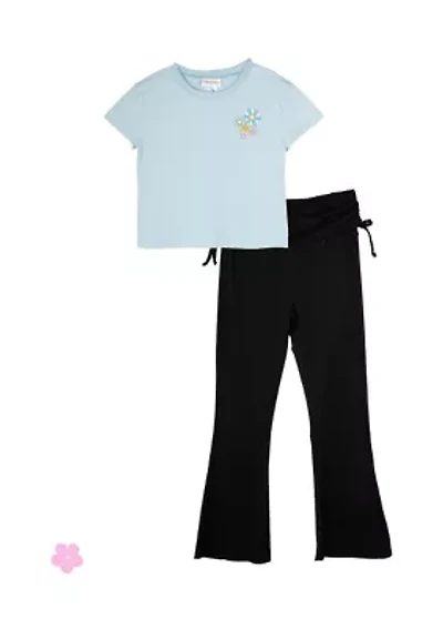 Girls 7-16 Daisy Graphic T-Shirt and Flared Legging Set