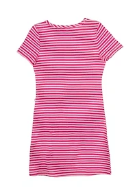 Girls 7-16 Short Sleeve Striped Dress