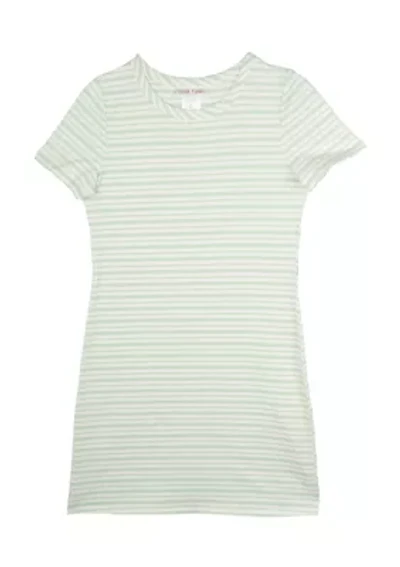 Girls 7-16 Short Sleeve Striped Dress