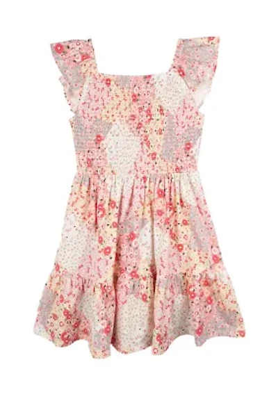 Girls 7-16 Printed Madras Dress