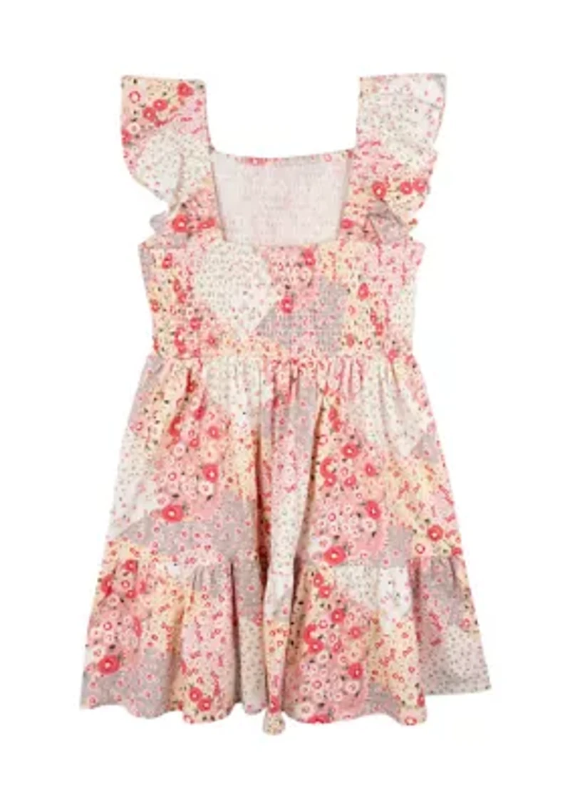 Girls 7-16 Printed Madras Dress