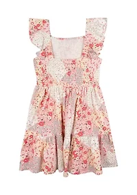 Girls 7-16 Printed Madras Dress