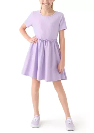 Girls 7-16 Solid Dress
