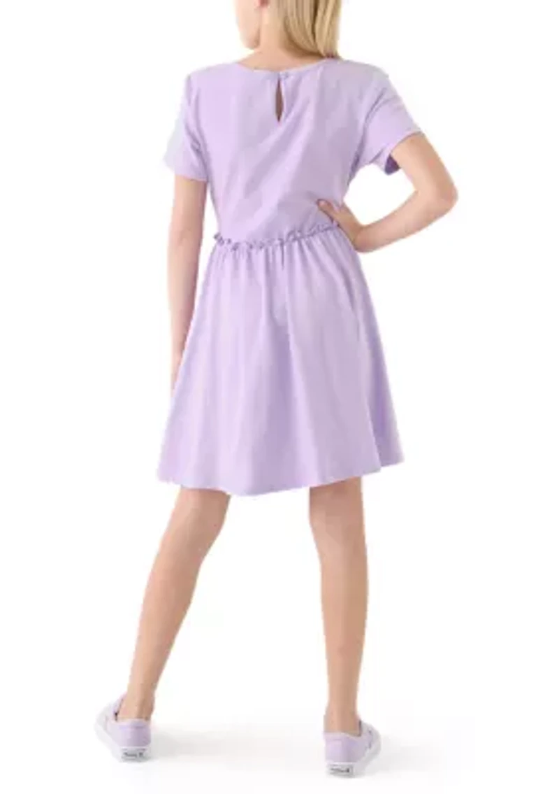 Girls 7-16 Solid Dress