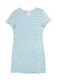 Girls 7-16 Blue Stripe Dress