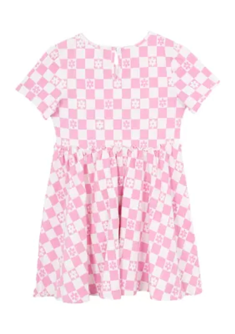 Girls 7-16 Check Print Dress
