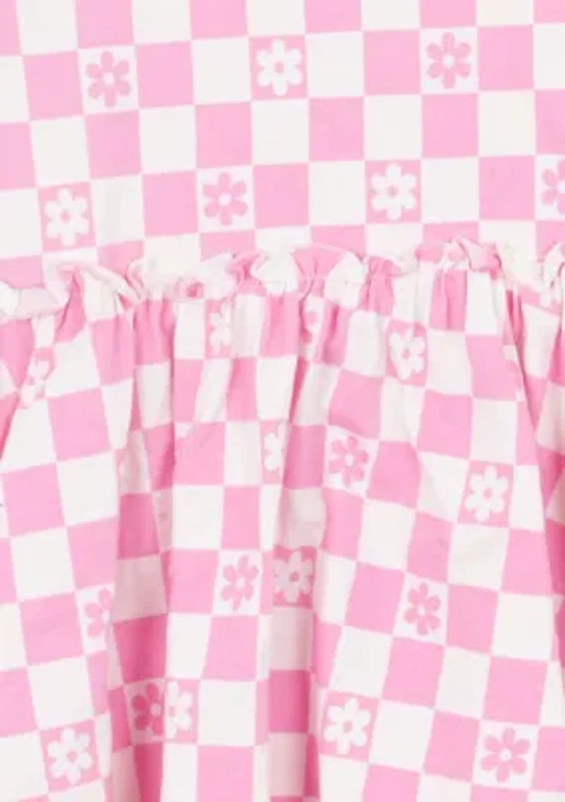 Girls 7-16 Check Print Dress