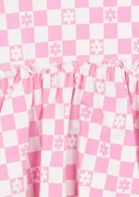 Girls 7-16 Check Print Dress