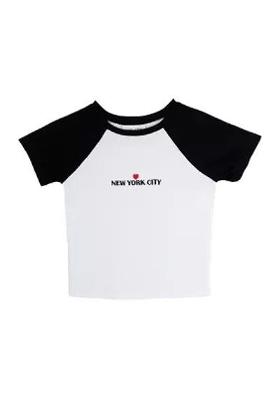 Girls 7-16 NYC Raglan T-Shirt