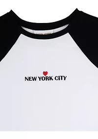 Girls 7-16 NYC Raglan T-Shirt