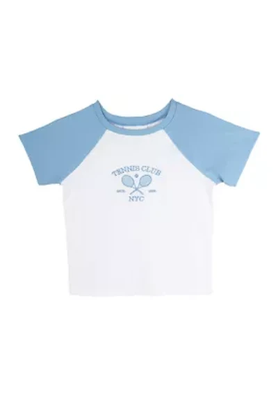 Girls 7-16 Tennis Graphic Raglan T-Shirt