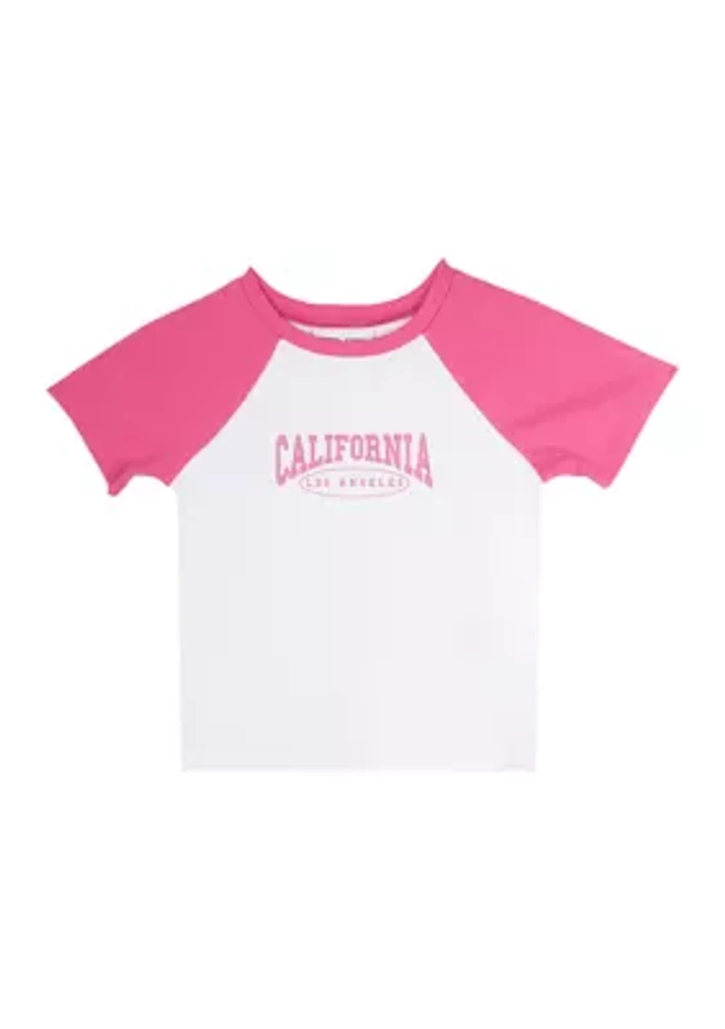 Girls 7-16 California Raglan T-Shirt
