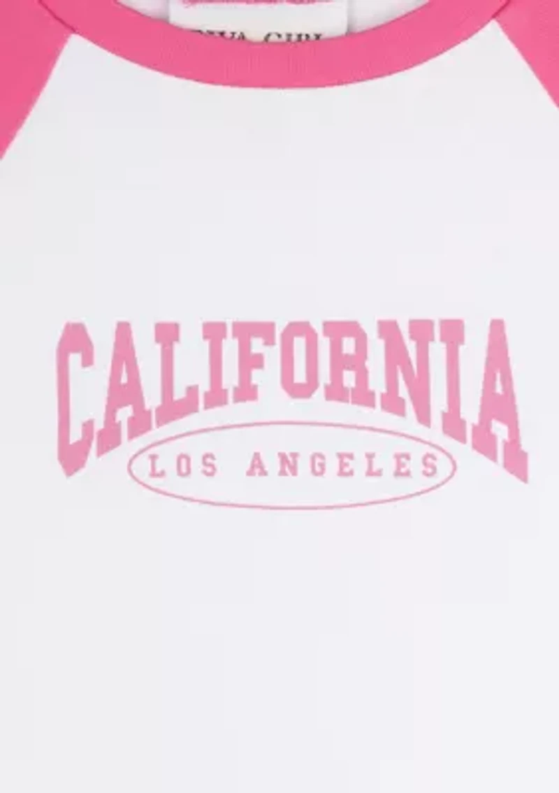 Girls 7-16 California Raglan T-Shirt