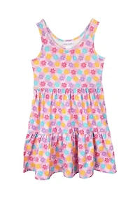 Girls 7-16 Pink Daisy Printed Dress