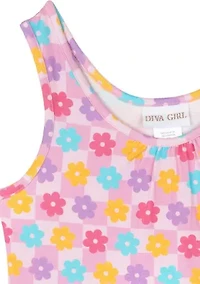 Girls 7-16 Pink Daisy Printed Dress