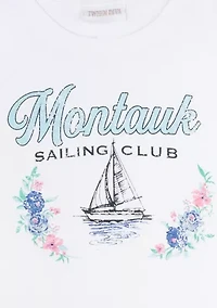 Girls 7-16 Nantucket Graphic Top and Denim Skort Set