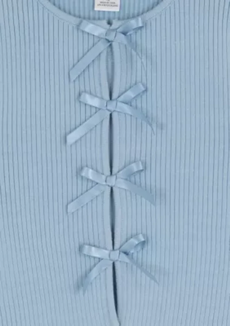 Girls 7-16 Ribbed Sweater and Twill Pants Set