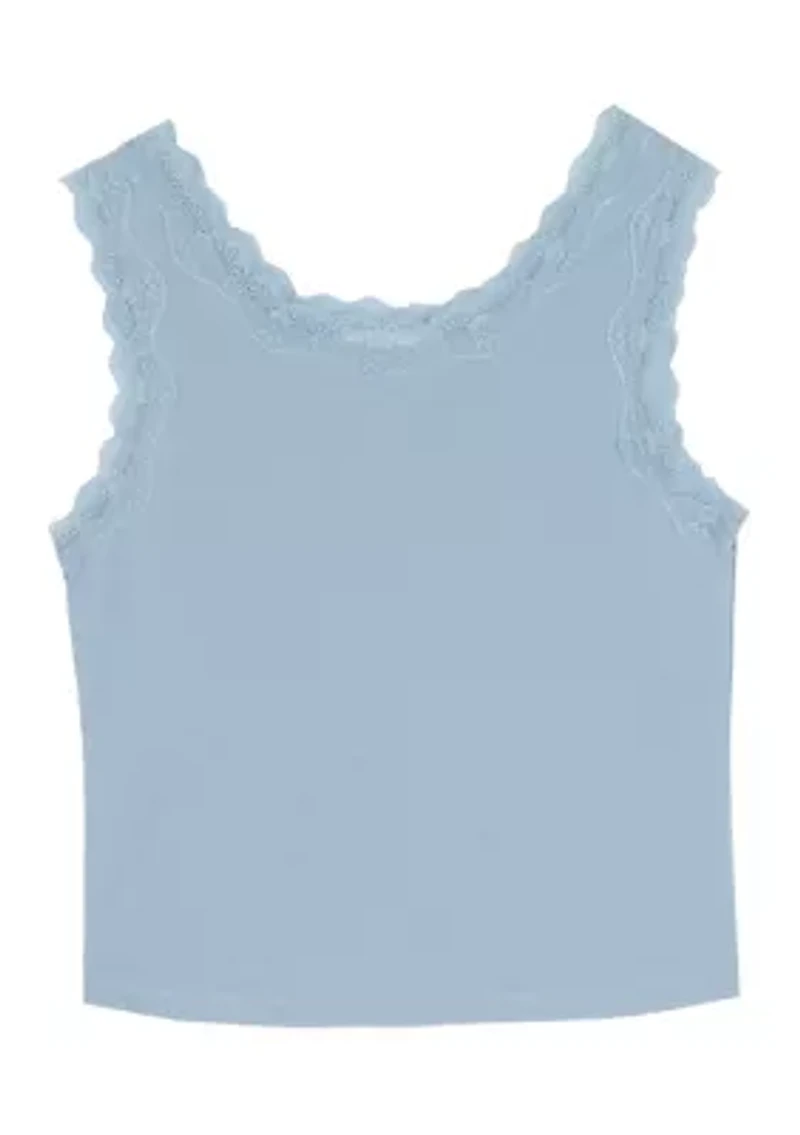 Girls 7-16 Ribbed Sweater and Twill Pants Set