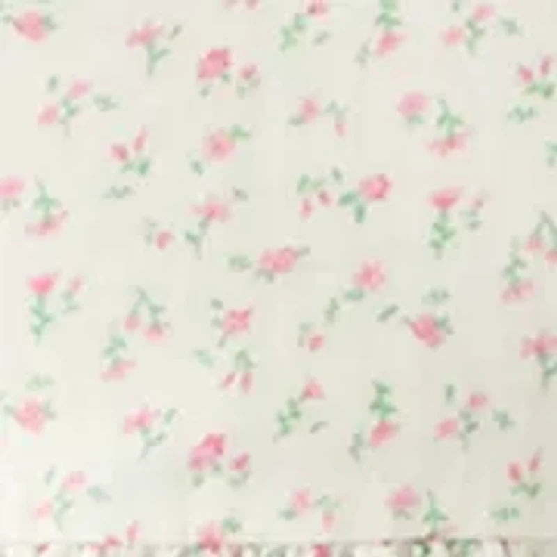 Girls 7-16 Floral Top Wide Leg Jeans Set