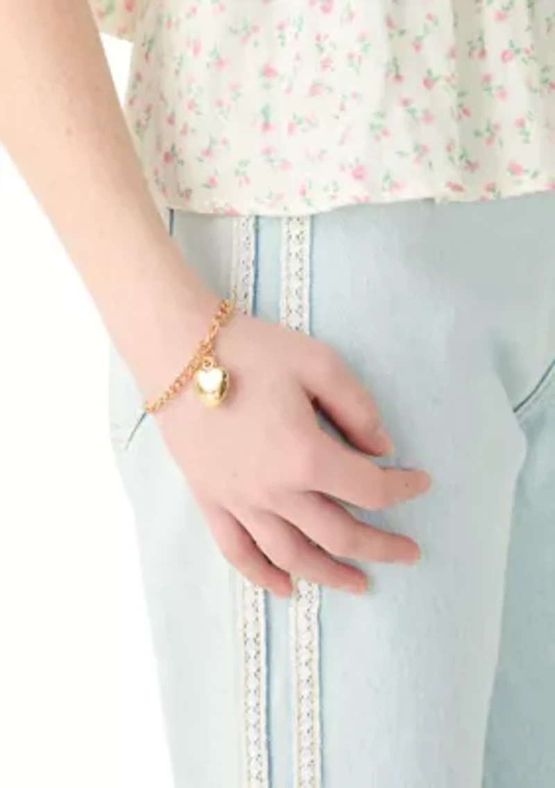 Girls 7-16 Floral Top Wide Leg Jeans Set