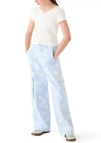 Girls 7-16 Butterfly Top Cargo Pants Set