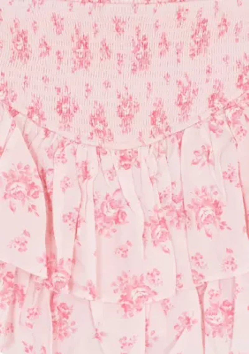 Girls 7-16 Denim Vest and Skort Set