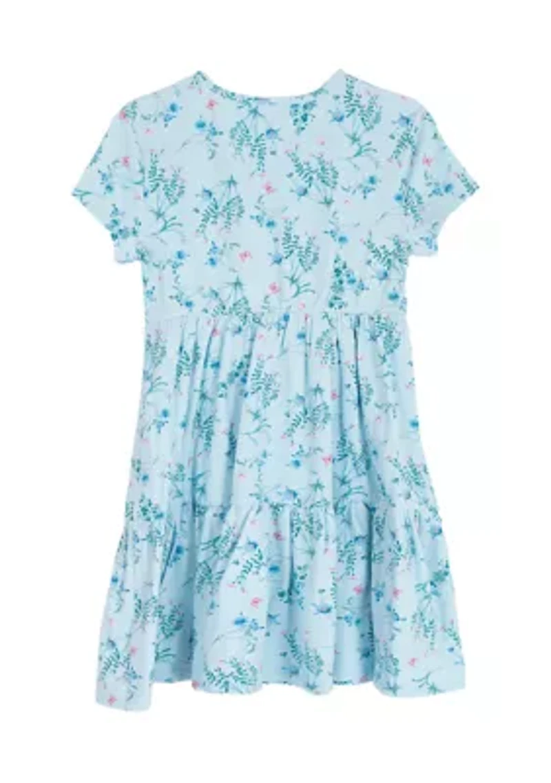 Girls 7-16 Floral Tiered Dress