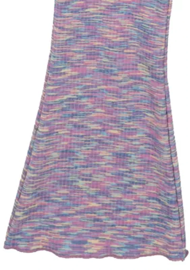 Girls 4-6x Jersey Knit Pants and Graphic T-Shirt Set with Scrunchie
